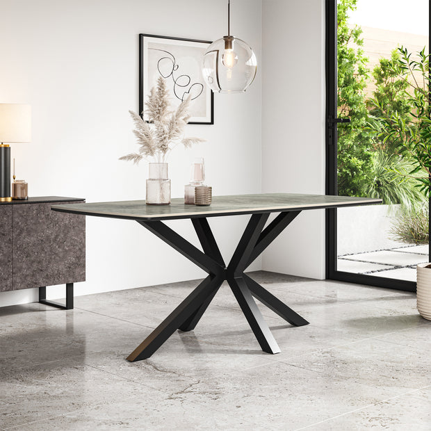 Juno Sintered Stone Ceramic Dining Table Gloss/Matt 6-8 Seater