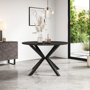 Calne Sintered Stone Ceramic Round Dining Table Gloss/Matt 4-6 Seater