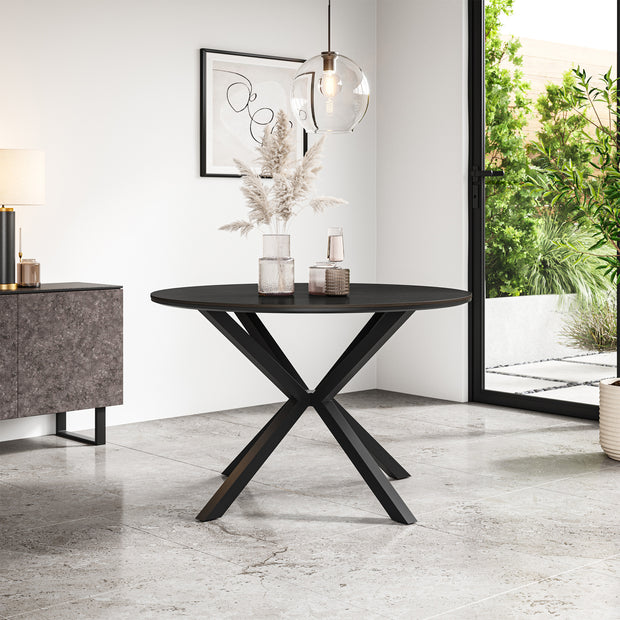Calne Sintered Stone Ceramic Round Dining Table Gloss/Matt 4-6 Seater