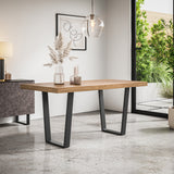 Aria Dining Table with Black Metal Legs