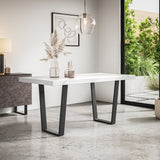 Aria Dining Table with Black Metal Legs