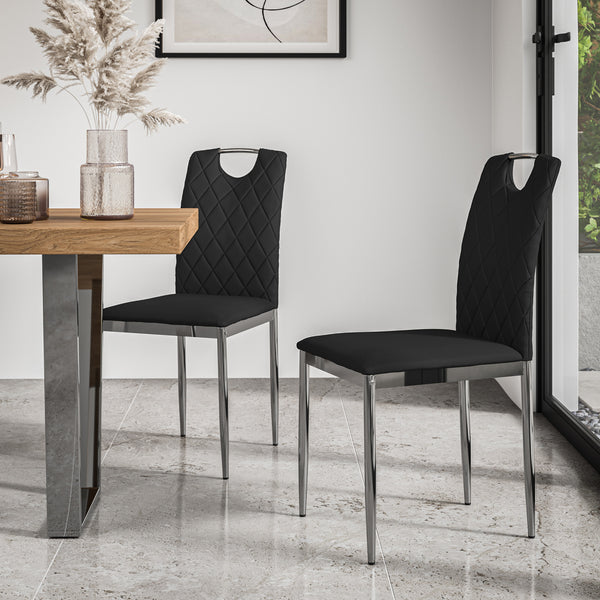 Monza Dining Chair with Chrome Legs