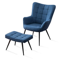 Vera Accent Chair with Footstool