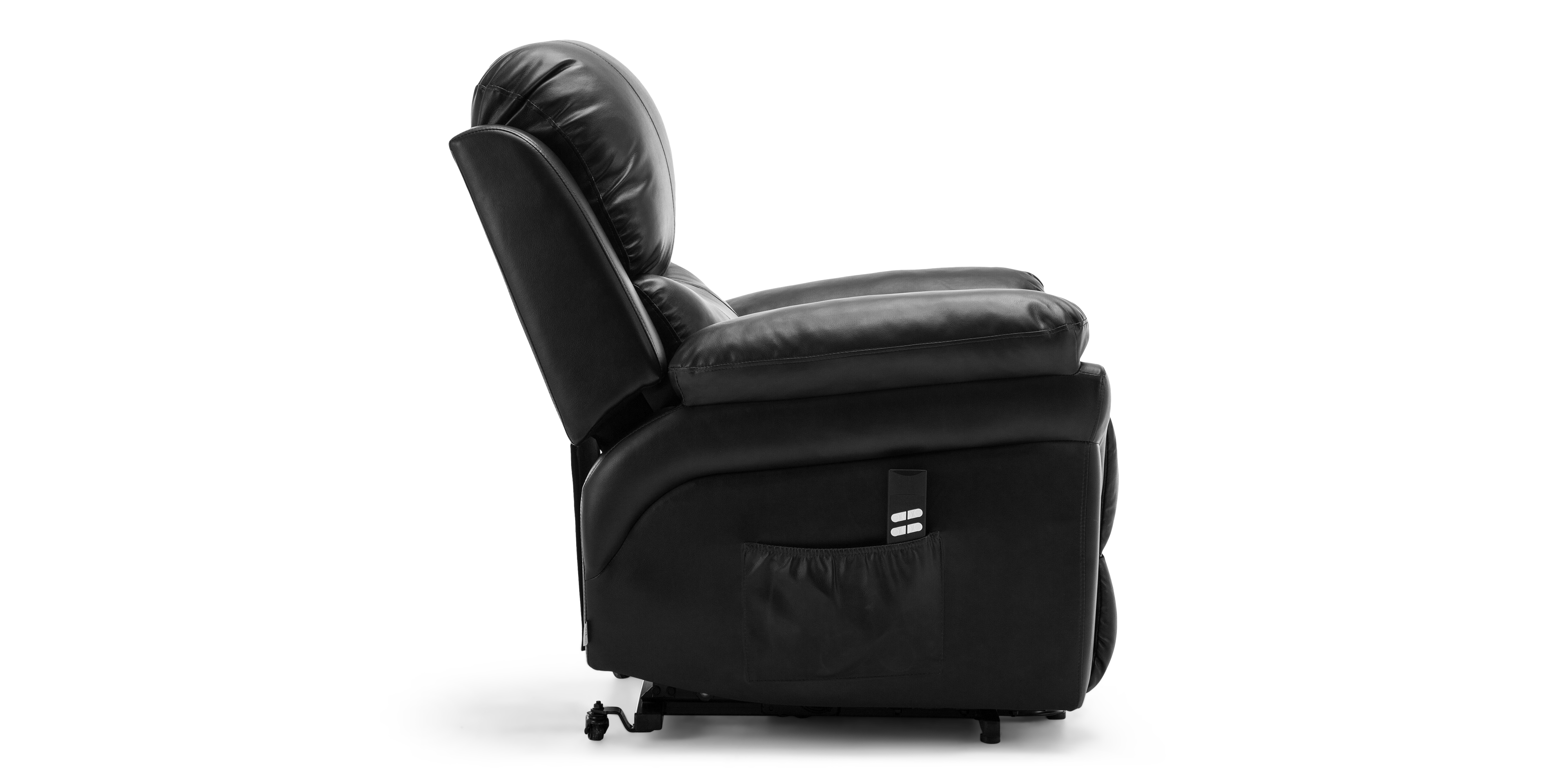 Spring Chair Madison Madison Dual Motor Rise Recliner Leather Chair in Black – Furniture Online