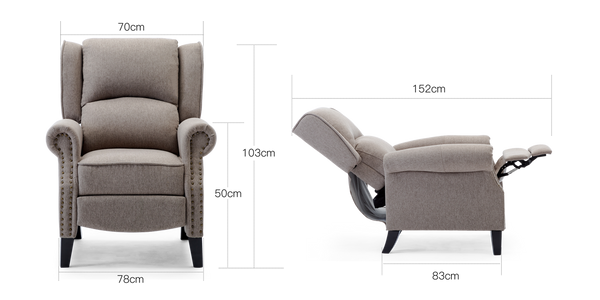 Charlotte Push Back Recliner Chair