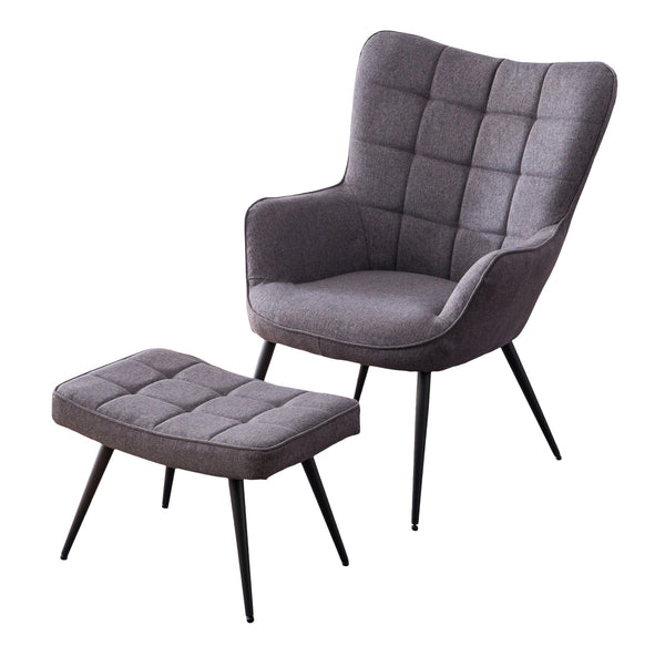 Vera Accent Chair with Footstool