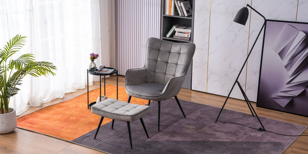 Vera Accent Chair with Footstool