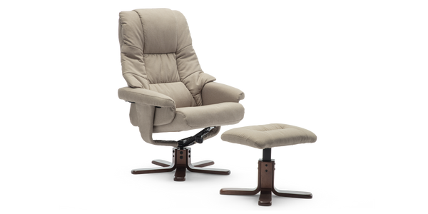 Sorento Swivel Recliner Chair with Foot Stool