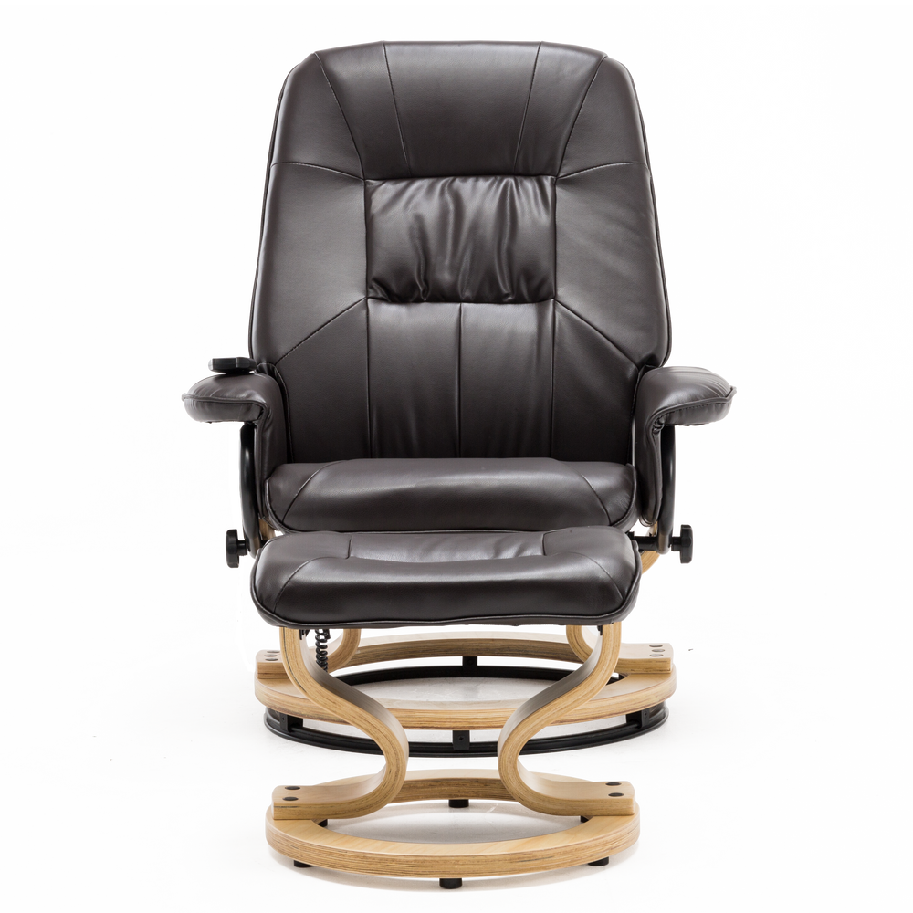 Tuscany Swivel Recliner Chair with Foot Stool