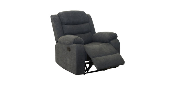 Boston Manual Latch Fabric Recliner Chair in Grey