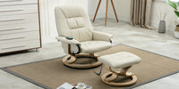 Tuscany Swivel Recliner Chair with Foot Stool