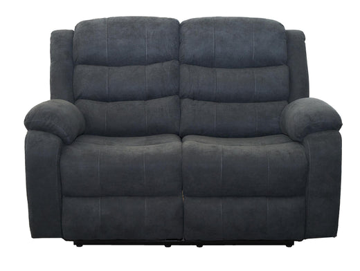 Boston Manual Latch 2 Seater Fabric Recliner Sofa in Grey