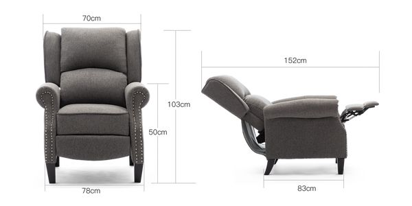 Charlotte Push Back Recliner Chair