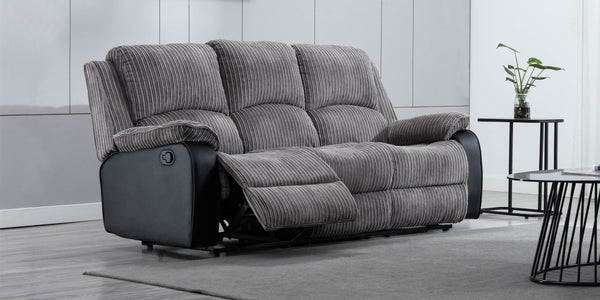 Postana 3 Seater Jumbo Cord Recliner Sofa