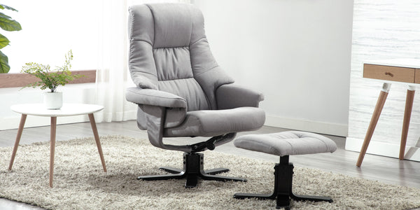 Sorento Swivel Recliner Chair with Foot Stool