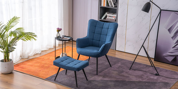 Vera Accent Chair with Footstool