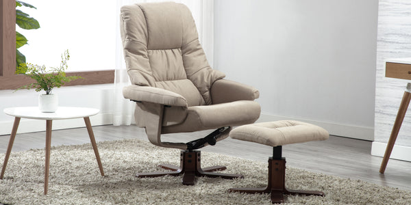 Sorento Swivel Recliner Chair with Foot Stool