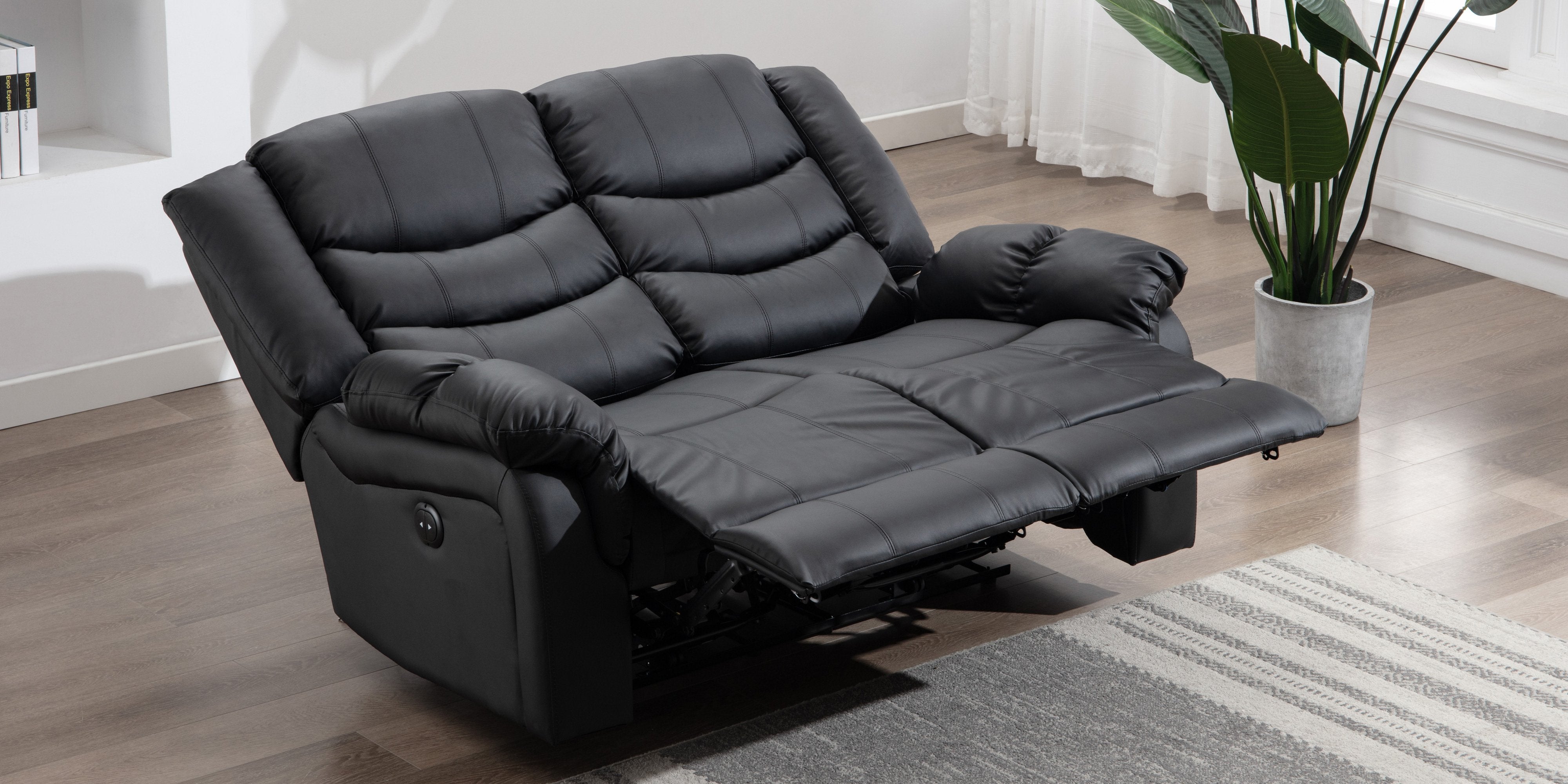 Seattle Electric 2 Seater Leather Recliner Sofa In Black Furniture Online seattle-electric-2-seater-leather-recliner-sofa-in-black-furniture-online