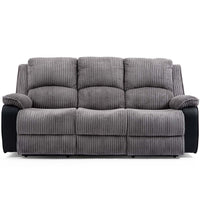 Postana 3 Seater Jumbo Cord Recliner Sofa