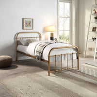 Tewin Vintage Hospital Style Antique Brass Bed Frame