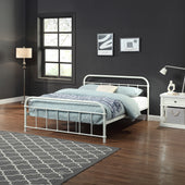 Tewin Vintage Hospital Style White Bed Frame