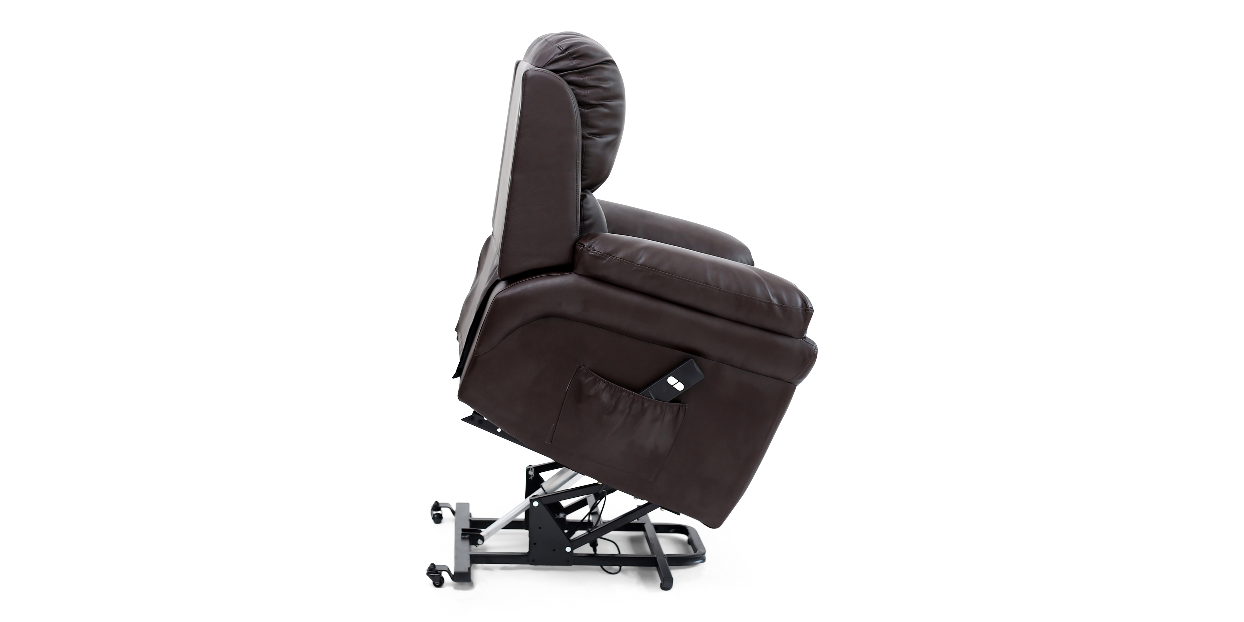 Moter Rise Madison Dual Motor Rise Recliner Leather Chair in Black – Furniture Online