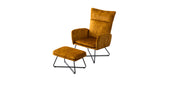 Ingrid Accent Chair With Footstool