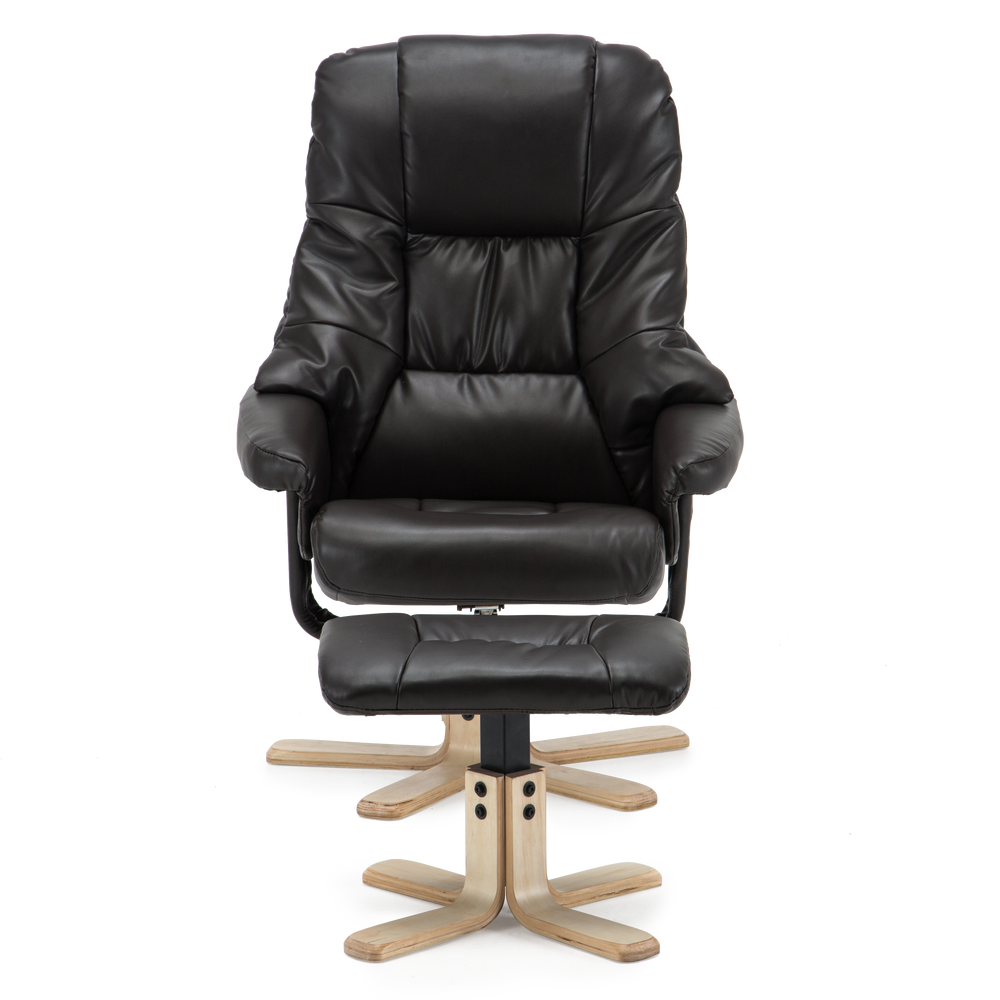 Sorento Swivel Recliner Chair with Foot Stool