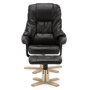 Sorento Swivel Recliner Chair with Foot Stool