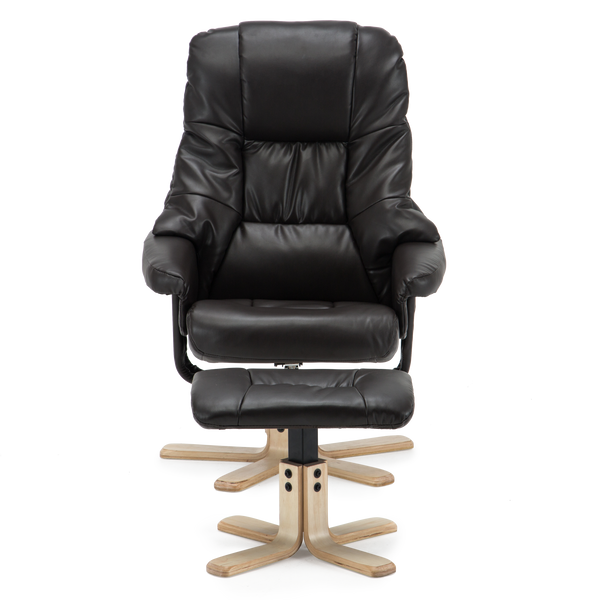 Sorento Swivel Recliner Chair with Foot Stool