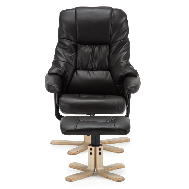 Sorento Swivel Recliner Chair with Foot Stool