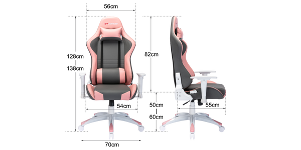 GTForce Pro RS Gaming Chair with Recline in Pink