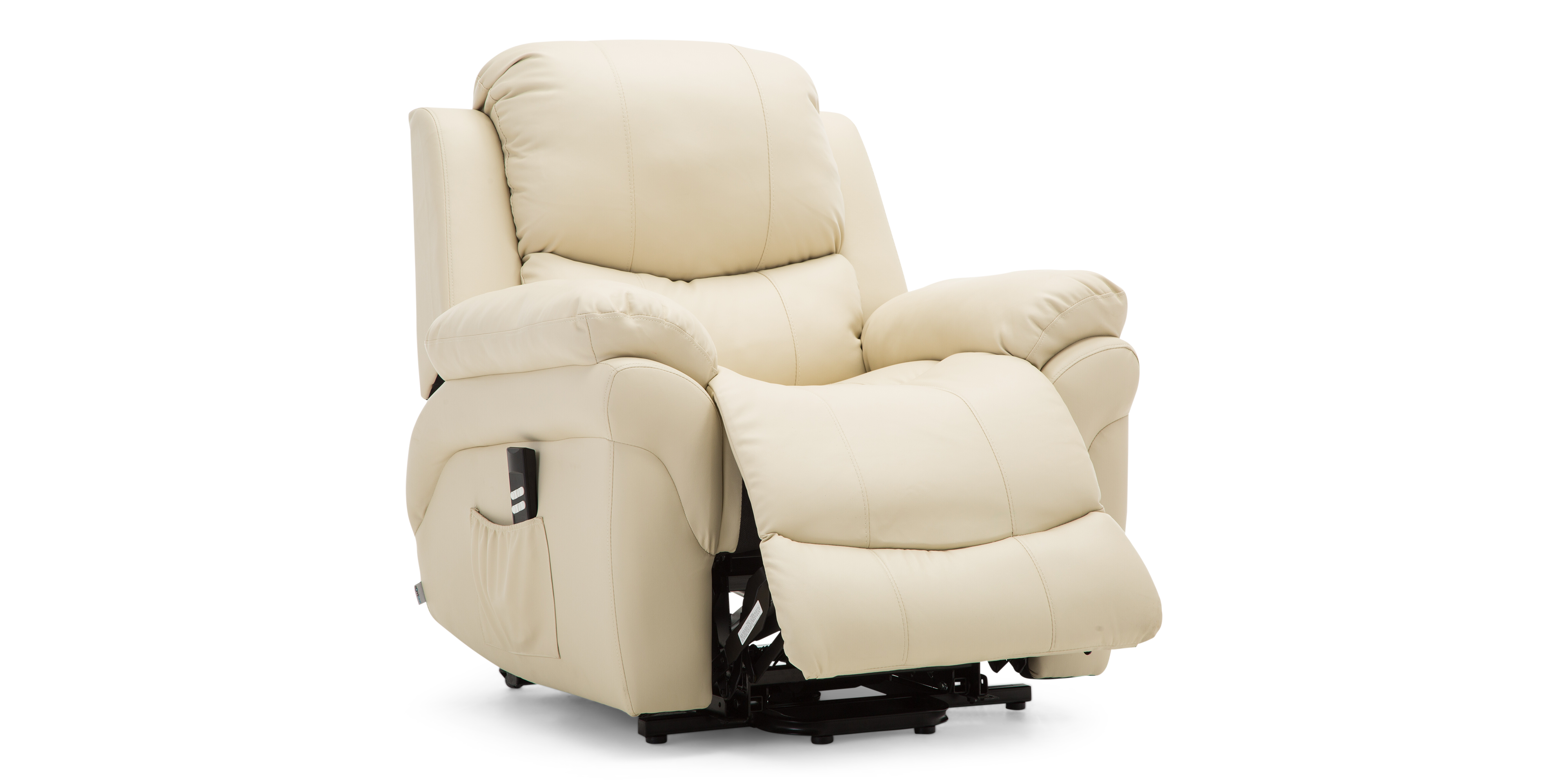 Spring Chair Madison Madison Dual Motor Rise Recliner Leather Chair in Black – Furniture Online