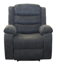 Boston Manual Latch Fabric Recliner Chair in Grey